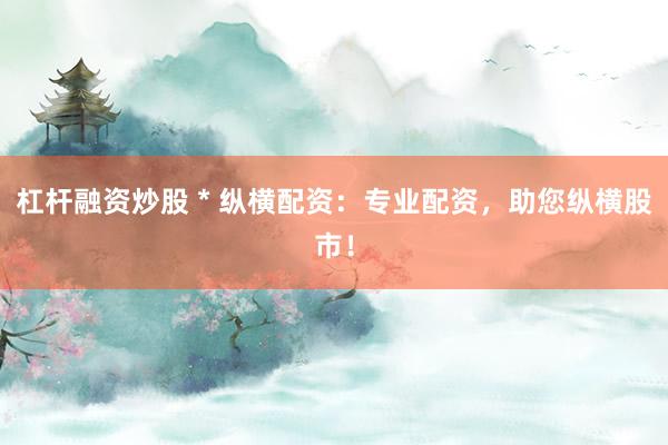 杠杆融资炒股 * 纵横配资：专业配资，助您纵横股市！