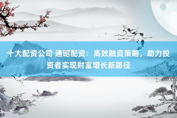 十大配资公司 通昭配资：高效融资策略，助力投资者实现财富增长新路径