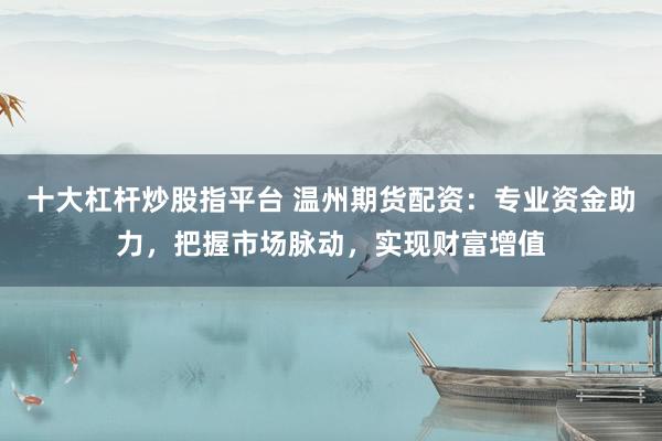 十大杠杆炒股指平台 温州期货配资：专业资金助力，把握市场脉动，实现财富增值