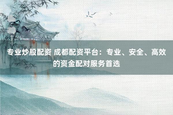 专业炒股配资 成都配资平台：专业、安全、高效的资金配对服务首选