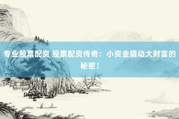 专业股票配资 股票配资传奇：小资金撬动大财富的秘密！