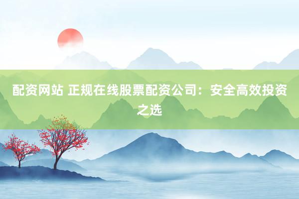 配资网站 正规在线股票配资公司：安全高效投资之选