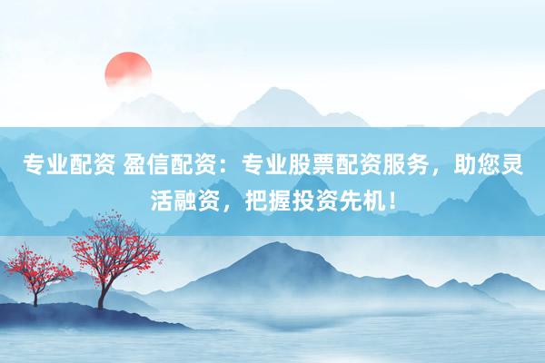 专业配资 盈信配资：专业股票配资服务，助您灵活融资，把握投资先机！